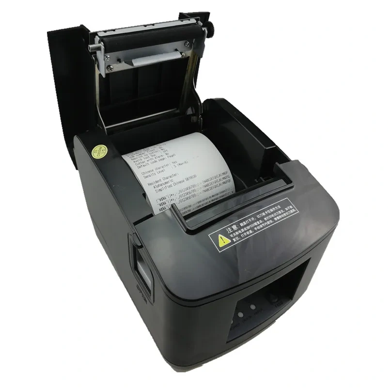 High Quality 80mm Thermal Receipt Printer Supermarket Retail Store Bill Print Automatic Cutting With USB+LAN Two Ports