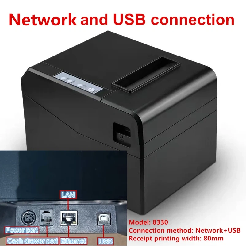 High Quality 80mm Thermal Receipt Printer Small Ticket Barcode Print With Automatic Paper Cutting Function Long Life XP-Q200