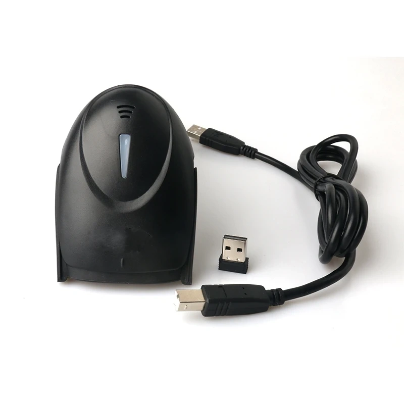 Wireless Red Light Scanner Bar Code QR Scan Gun 1D 2D With Built In Battery High Speed Decoding
