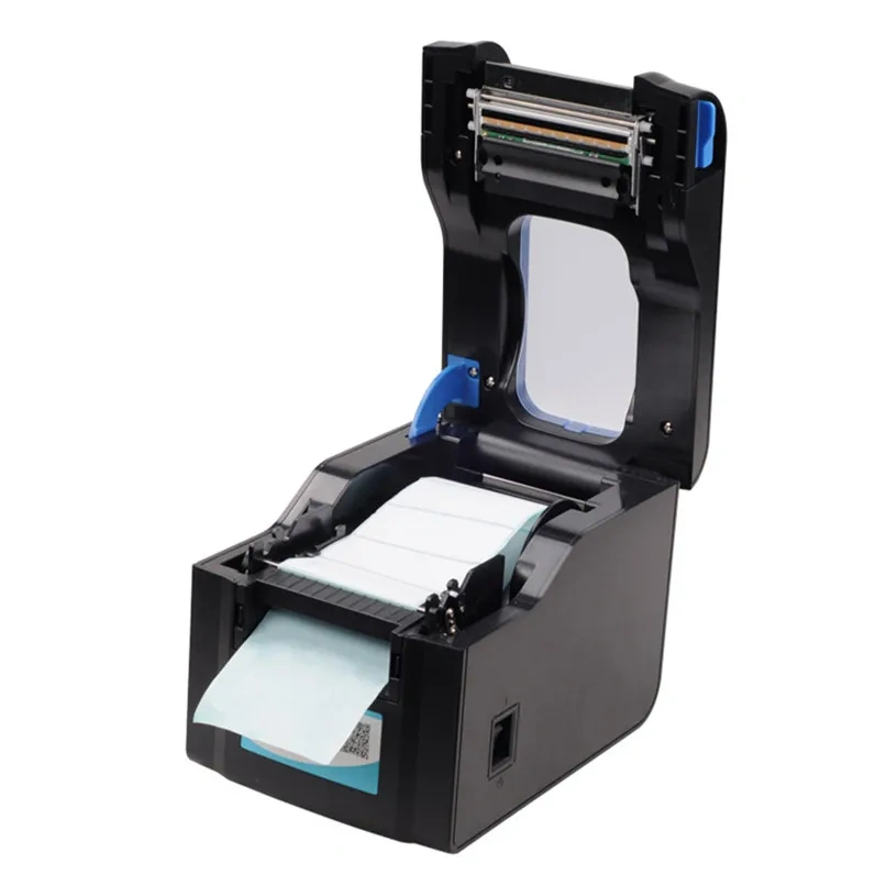 Thermal Sticker Label Printer ​With Peeling Function 1D 2D QR Code Barcode Print Support 20-80mm Width XP-370B