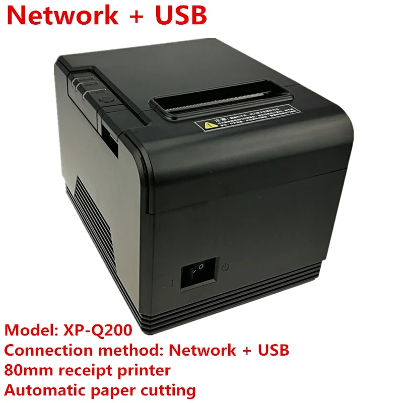 High Quality 80mm Thermal Receipt Printer Small Ticket Barcode Print With Automatic Paper Cutting Function Long Life XP-Q200
