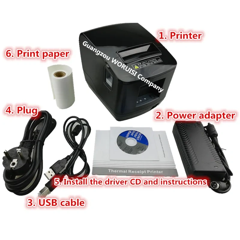 Wholesale Brand New 80mm Receipt Printer High Quality Thermal Bill Print Automatic Cutter USB+Network Port