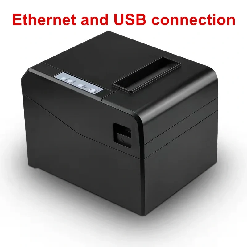 High Quality 80mm Receipt Printers Thermal Bill Print Speed Very Fast Possess Have Network And USB Two Port Automatic Cutter