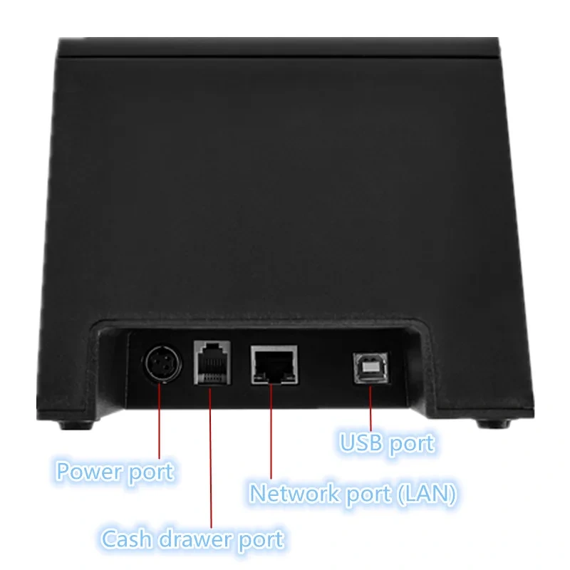 Brand New 80mm Thermal Receipt Printer Supermarket Retail Store Bill POS Print Automatic Cutting With USB+LAN Two Ports