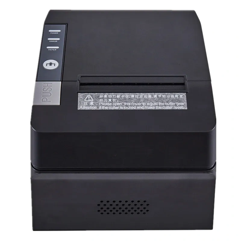 Brand New 80mm Thermal Receipt Printer Supermarket Retail Store Bill POS Print Automatic Cutting With USB+LAN Two Ports