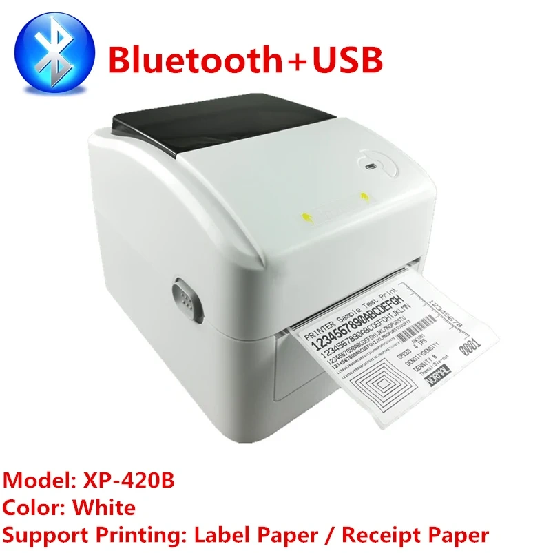 Thermal Label Barcode  Printer Width 20mm-108mm Clothing Tag Receipt Stickers Print 426B/460B