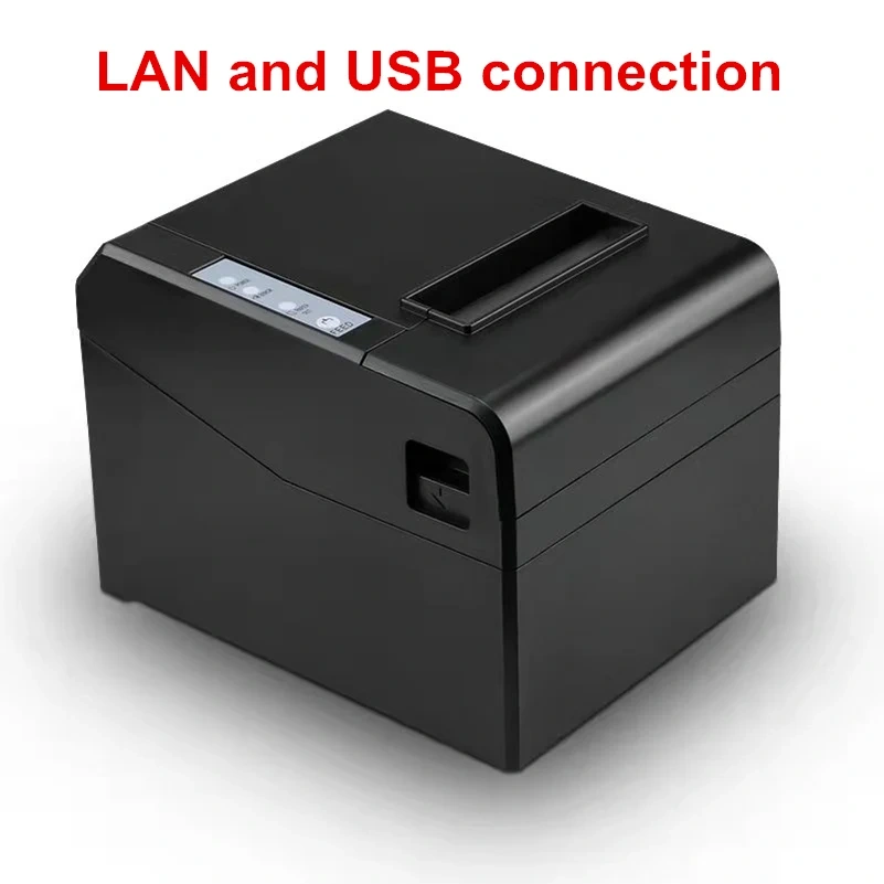 High Quality 80mm Receipt Printers Thermal Bill Print Speed Very Fast Possess Have Network And USB Two Port Automatic Cutter