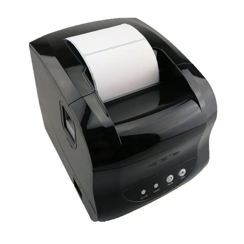 365B Thermal Sticker Label Barcode POS Printer Support 20-80mm Width QR Code Receipt  Bill Print USB Or Bluetooth Connection