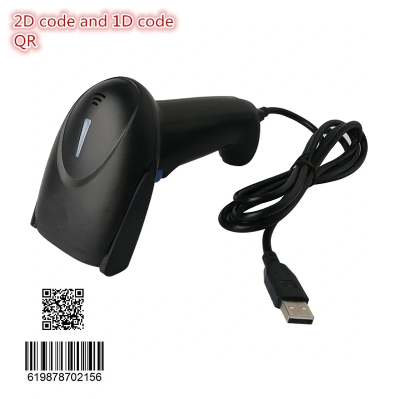Wholesale Bar Code Scanner USB Red Light Wired Barcode 1D 2D QR Used By Various Retail Stores Supermarket