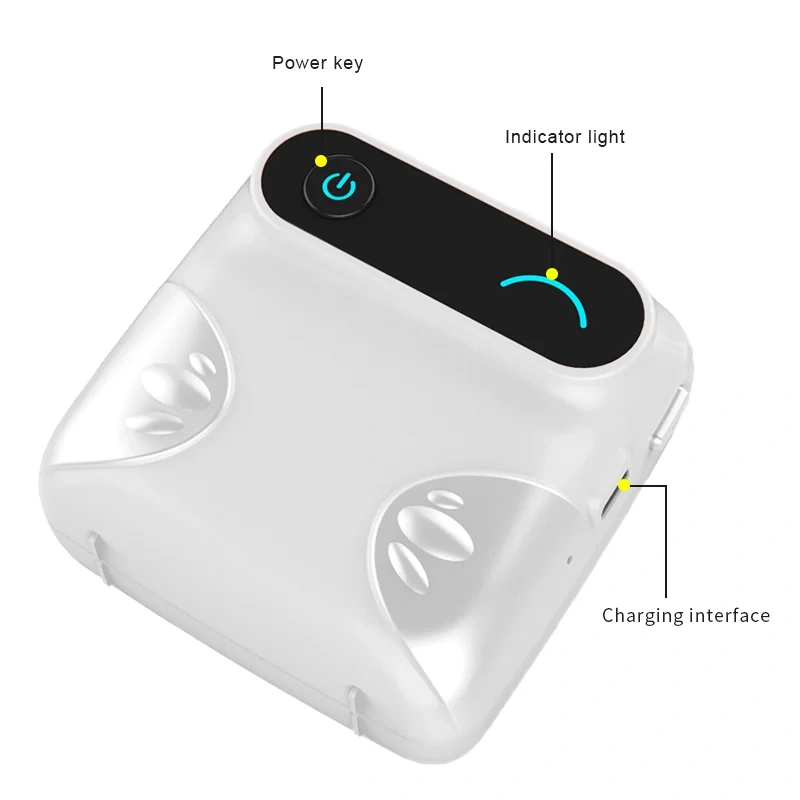 Fashion Mini 58mm Receipt Bill Bluetooth Printer Portable Homework Topic Message Note Print With Battery Rechargeable