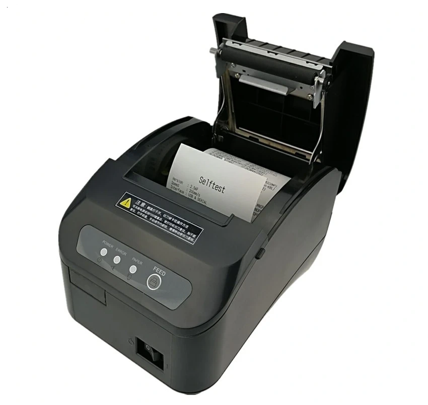 High Quality 80mm POS Thermal Receipt Printer Automatic Cutting Machine Printing Speed Fast USB Serial Ethernet Port Can Choose