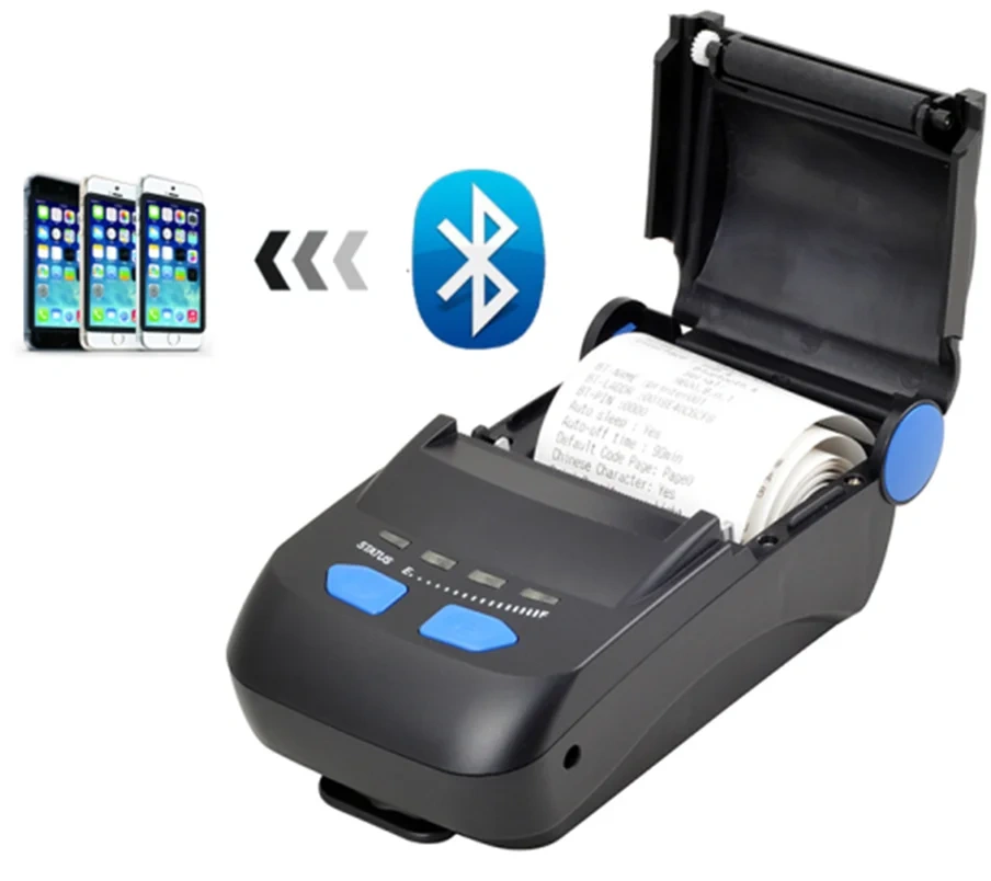 New 58mm Portable Bluetooth Mobile Printer P300 POS Thermal Mini Receipt Bill Print With Battery