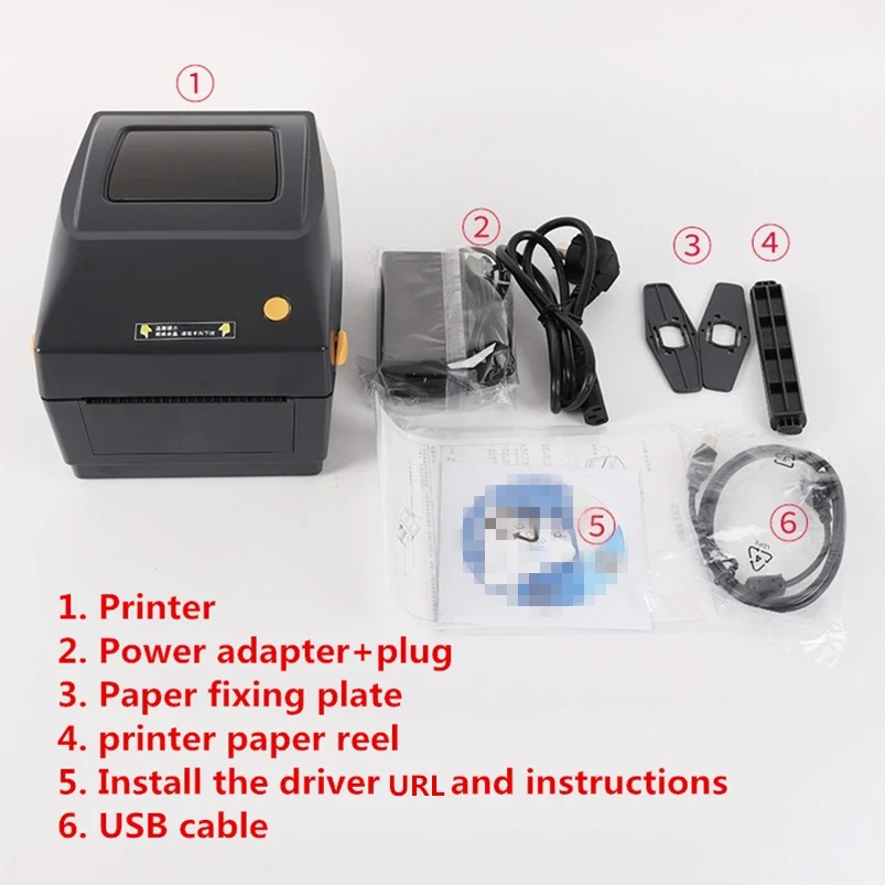 Thermal Label Barcode  Printer Width 20mm-108mm Clothing Tag Receipt Stickers Print 426B/460B
