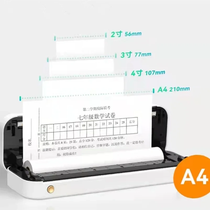 Brand New A4 210mm Bluetooth Receipt Label Stickers Printer Thermal Bill Small Ticket Barcode QR LOGO Print