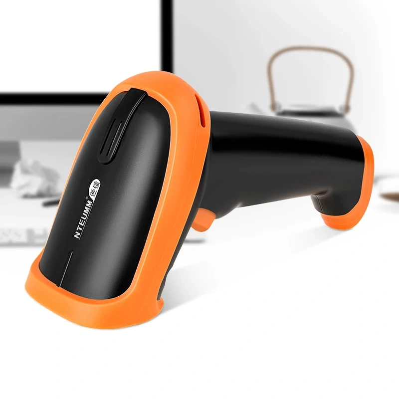Wholesale Wireless Red Light Scanner Bar Code Scan Gun 1D Fast Recognition High Quality Anti-drop Shockproof