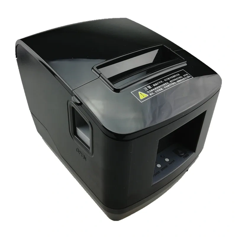 High Quality 80mm Thermal Receipt Printer Supermarket Retail Store Bill Print Automatic Cutting With USB+LAN Two Ports