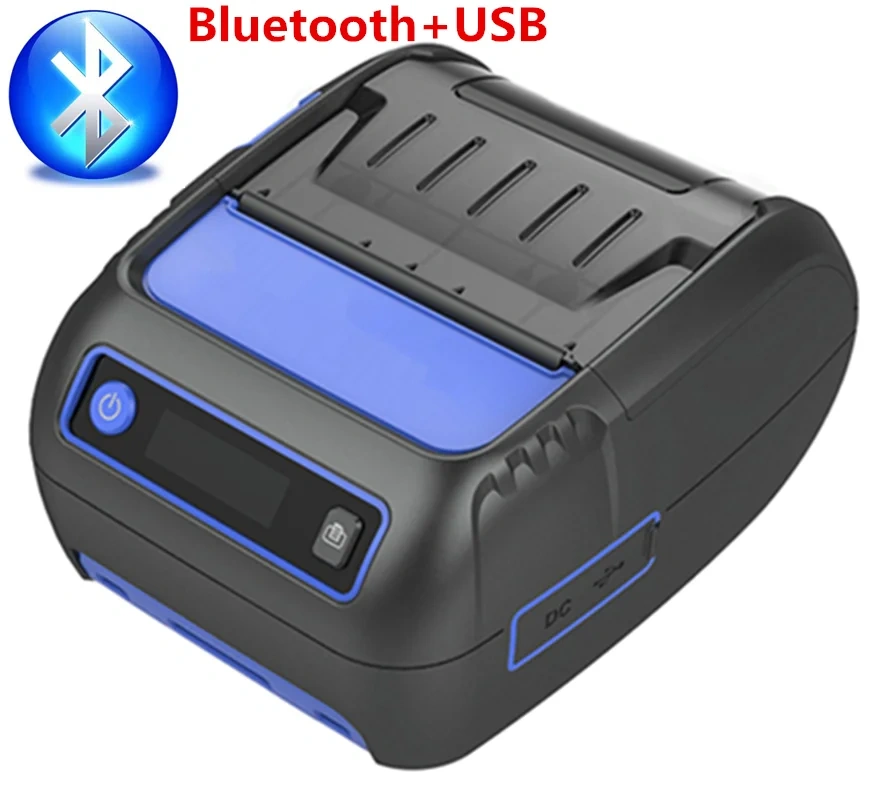 58mm Bluetooth Portable Mini Drop Resistance Printer Receipt Sticker Label Barcode Print With Battery Rechargeable