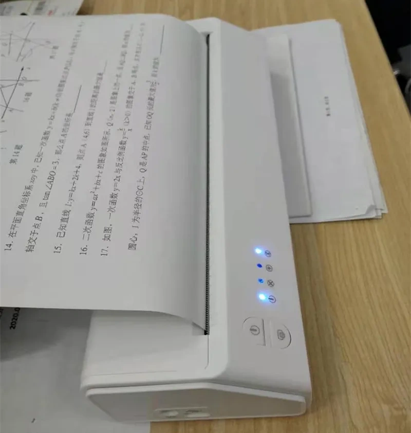 Width 216mm A4 Paper Bluetooth Thermal Printer Portable With Battery Experimental Medical Meeting Report Test Print