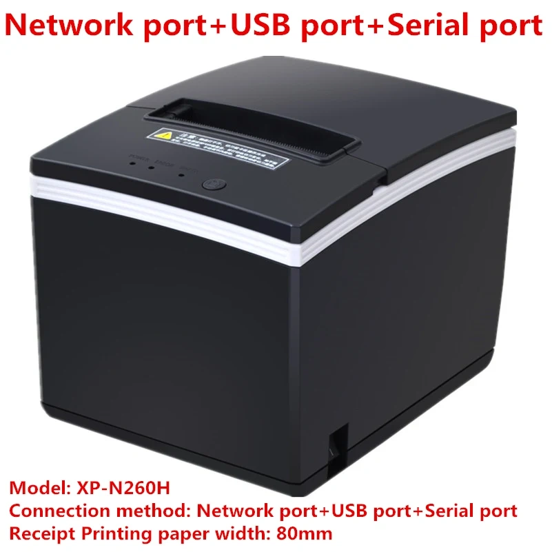 USB Ethernet Serial Three Ports Are Integrated In One Printer 80mm Thermal POS Print Receipt Bill Automatic Cutting