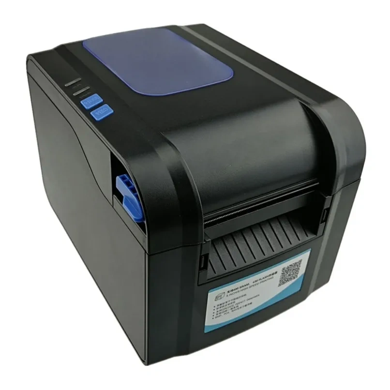 Thermal Sticker Label Printer ​With Peeling Function 1D 2D QR Code Barcode Print Support 20-80mm Width XP-370B