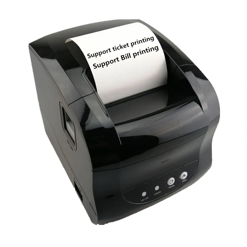Wholesale Thermal Label Printer Barcode QR Code Sticker Receipt Bill POS Print Support 20-80mm Width USB Bluetooth Connect