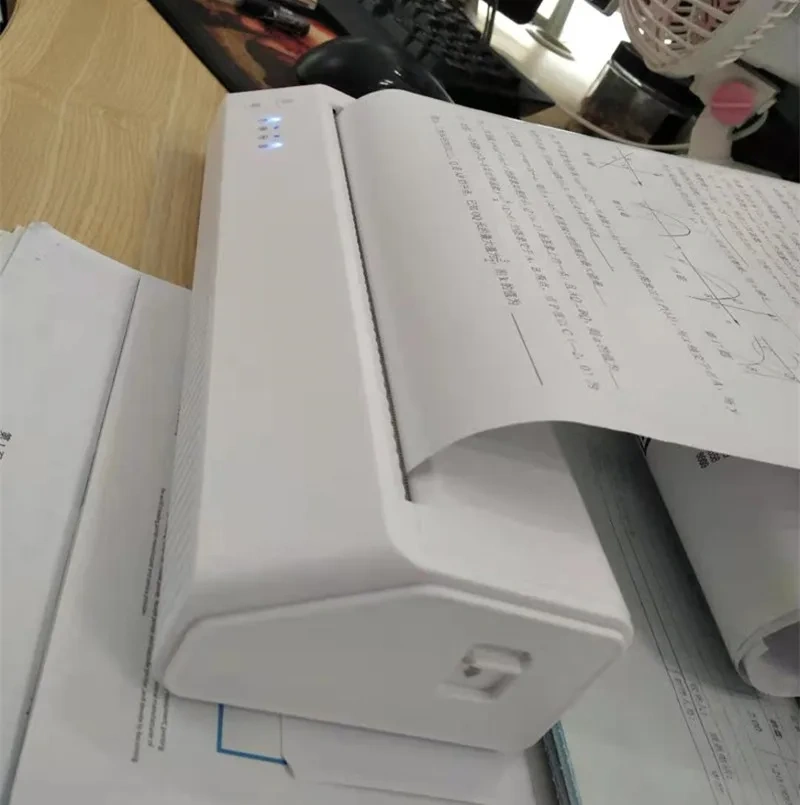Width 216mm A4 Paper Bluetooth Thermal Printer Portable With Battery Experimental Medical Meeting Report Test Print