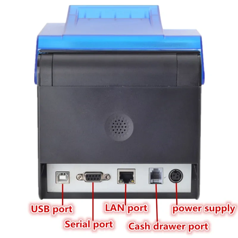 80mm Receipt Bill Printer Automatic Cutter Simultaneously Have USB Ethernet Serial Three Ports Kitchen Anti Greasy Can Hung Wall