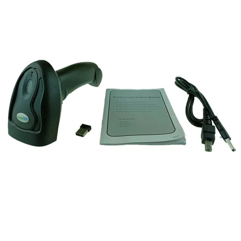 Wireless Laser Barcode Scanner Bar Code Scan Gun 1D Fast Recognition