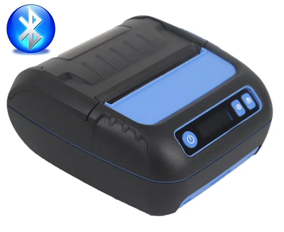 80mm Bluetooth Portable Sticker Label Barcode Printer Drop Resistance Receipt Bill Print With Battery Rechargeable