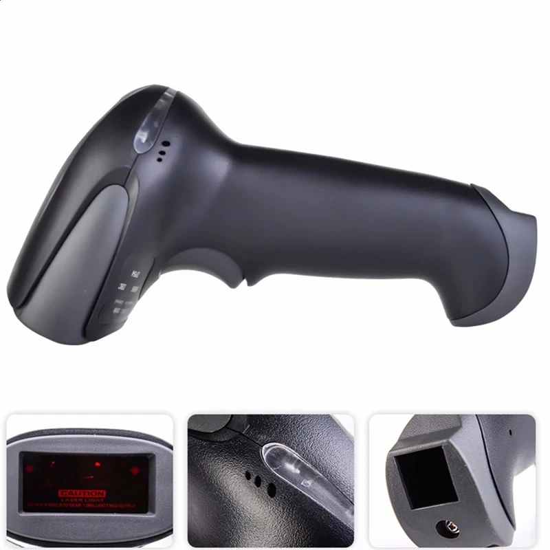 New Wireless Laser Barcode Scanner Logistics Transport Order Supermarket Retail Stores Bar Code Reader