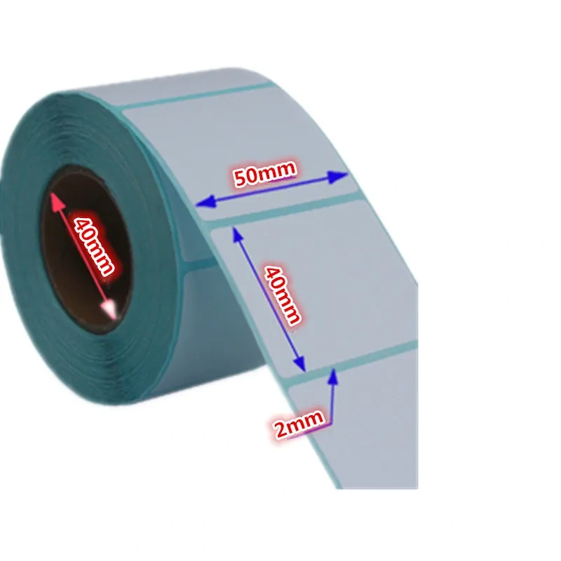 New 1PCS Thermal Sticker Paper 50x40mm 950 Sheets Waterproof Barcode Printing Paper Bar Code Label Printing