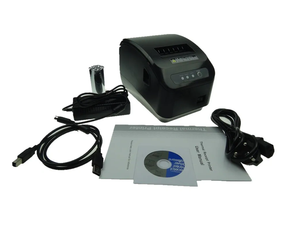 High Quality Thermal Pos 80mm Bill Printer  Small Ticket Barcode QR LOGO Receipt Print Q200II Automatic Cutting Machine