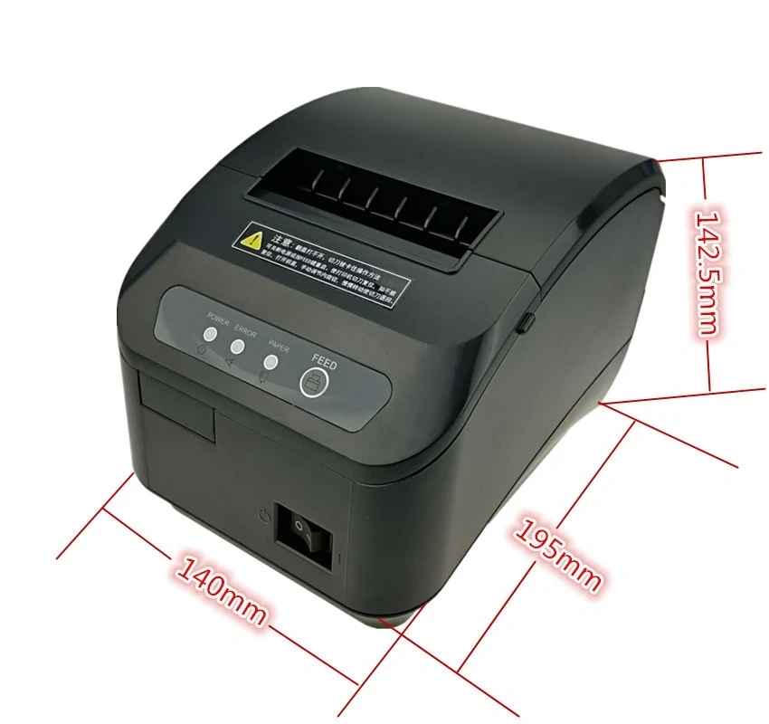 High Quality 80mm POS Thermal Receipt Printer Automatic Cutting Machine Printing Speed Fast USB Serial Ethernet Port Can Choose
