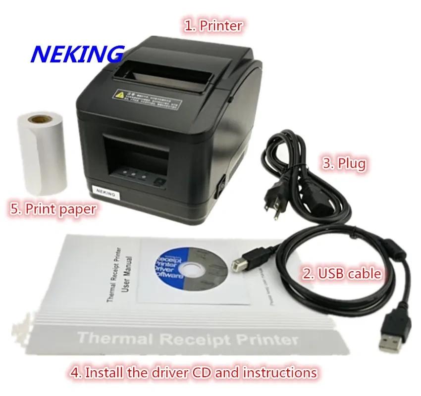 Wholesale Brand New High Quality Receipt Printer 80mm Small Ticket Bill Print Automatic Cutting Machine