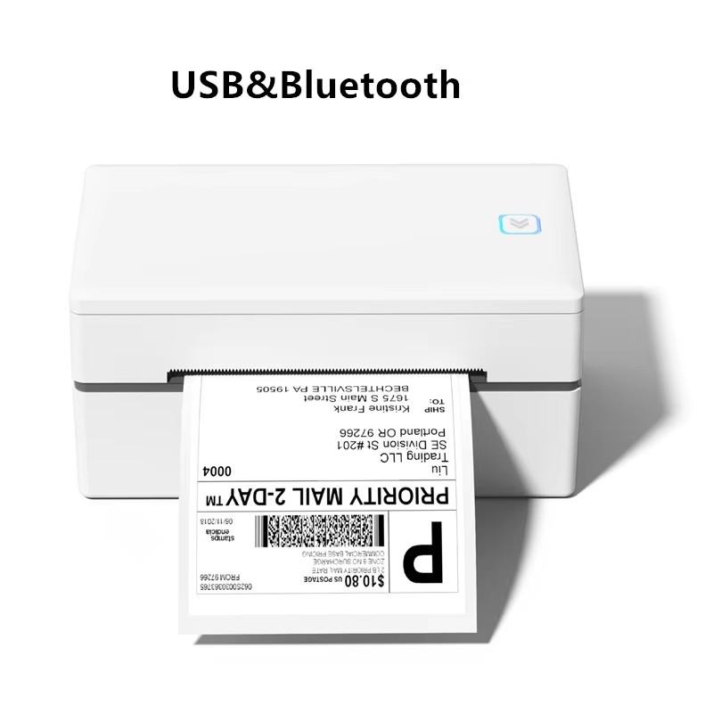 4 Inch Bluetooth Thermal Label Printer Wireless Small Shipping Label Printer 4x6 Compatible with iPhone Android Mac OS Window