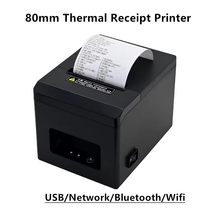 NEKING POS Printer, 80mm USB Bluetooth Thermal Receipt Printer, Restaurant Kitchen Printer with Auto Cutter Support Cash Drawer,USB Ethernet Interface for Windows/Mac/Linux