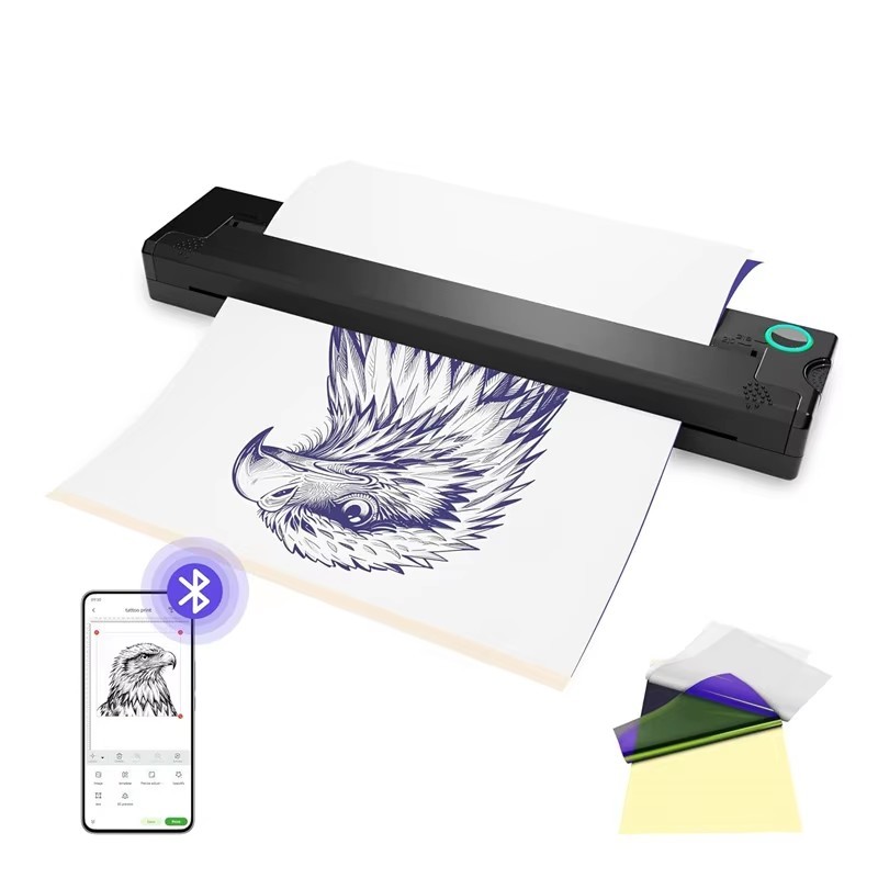 A46 Tattoo Stencil Printer, Wireless Thermal Tattoo Printers with Stencil Paper,Portable Tattoos Printer Compatible with Phone Pad and PC