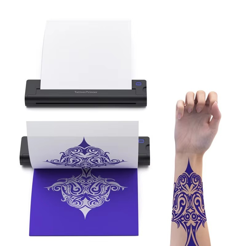 NEKING Tattoo Stencil Printer, A41 Wireless Thermal Tattoo Printer with 10pcs Transfer Paper,Portable Thermal Printer,Compatible with Phone/Tablet/PC, Tattoo Supplies for Tattoo Artists & Beginners