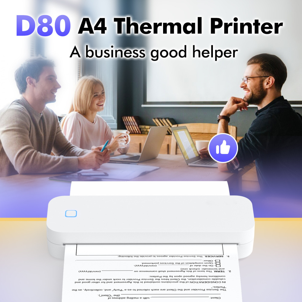 NEKING Portable Thermal Printer,Wireless Printer Supports 8.5" X 11"US Letter&Legal,A4&A5 Paper,Bluetooth Inkless Travel Printer Compatible with Android iOS & Laptop for Office Travel Home