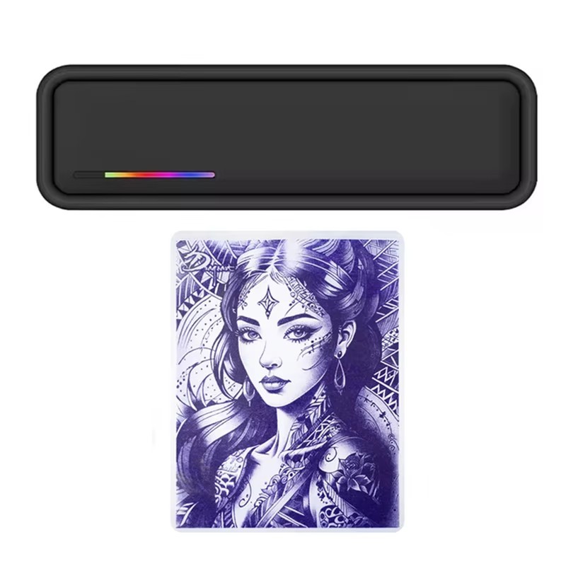 Portable Tattoo Stencil Printer Wireless Bluetooth Office Document Homework Thermal Printer Supports A4/A5/US Letter Size Thermal Paper Compatible with Smartphones & PC
