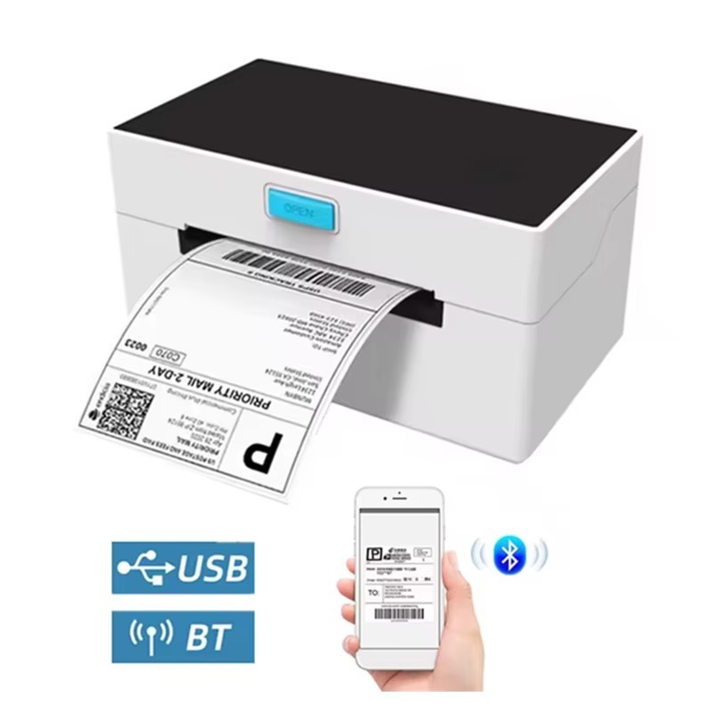 NEKING USB Shipping Label Printer, Commercial Grade 4x6 Thermal Label Printer for Shipping Packages, High Speed Custom Sticker Label Maker for Small Business, Supports Android iPhone Windows MacOS