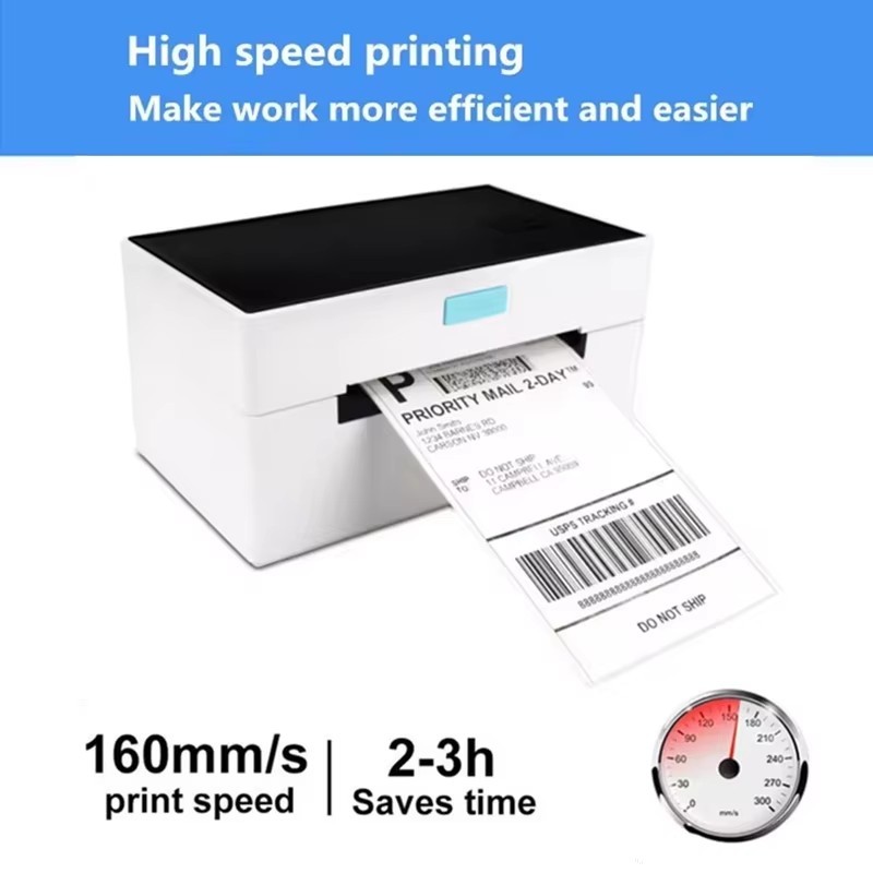 NEKING USB Shipping Label Printer, Commercial Grade 4x6 Thermal Label Printer for Shipping Packages, High Speed Custom Sticker Label Maker for Small Business, Supports Android iPhone Windows MacOS