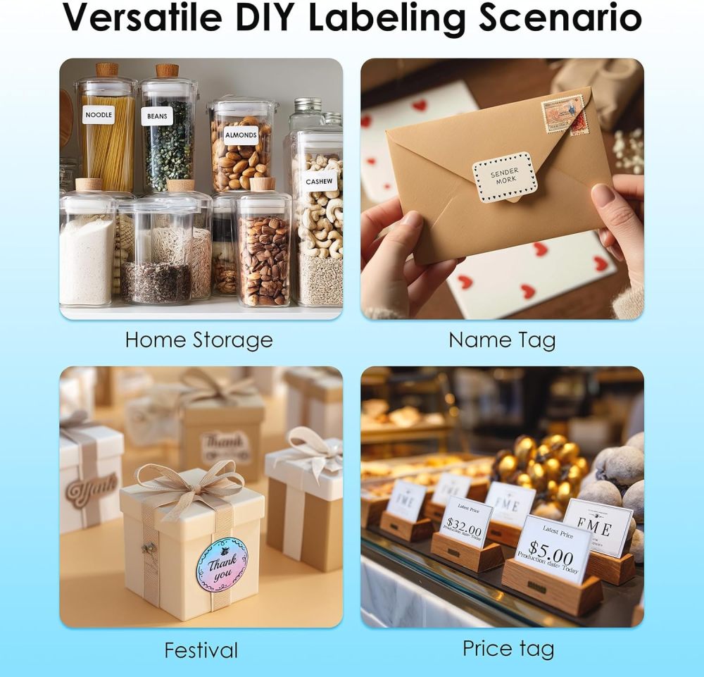 Y50 Bluetooth Label Maker Machine with Tape, Thermal Label Printer Easy to Use for Office, Home, Business, 2 Inch Label Maker with 2'' x1.18'' Labels-230pcs/Roll