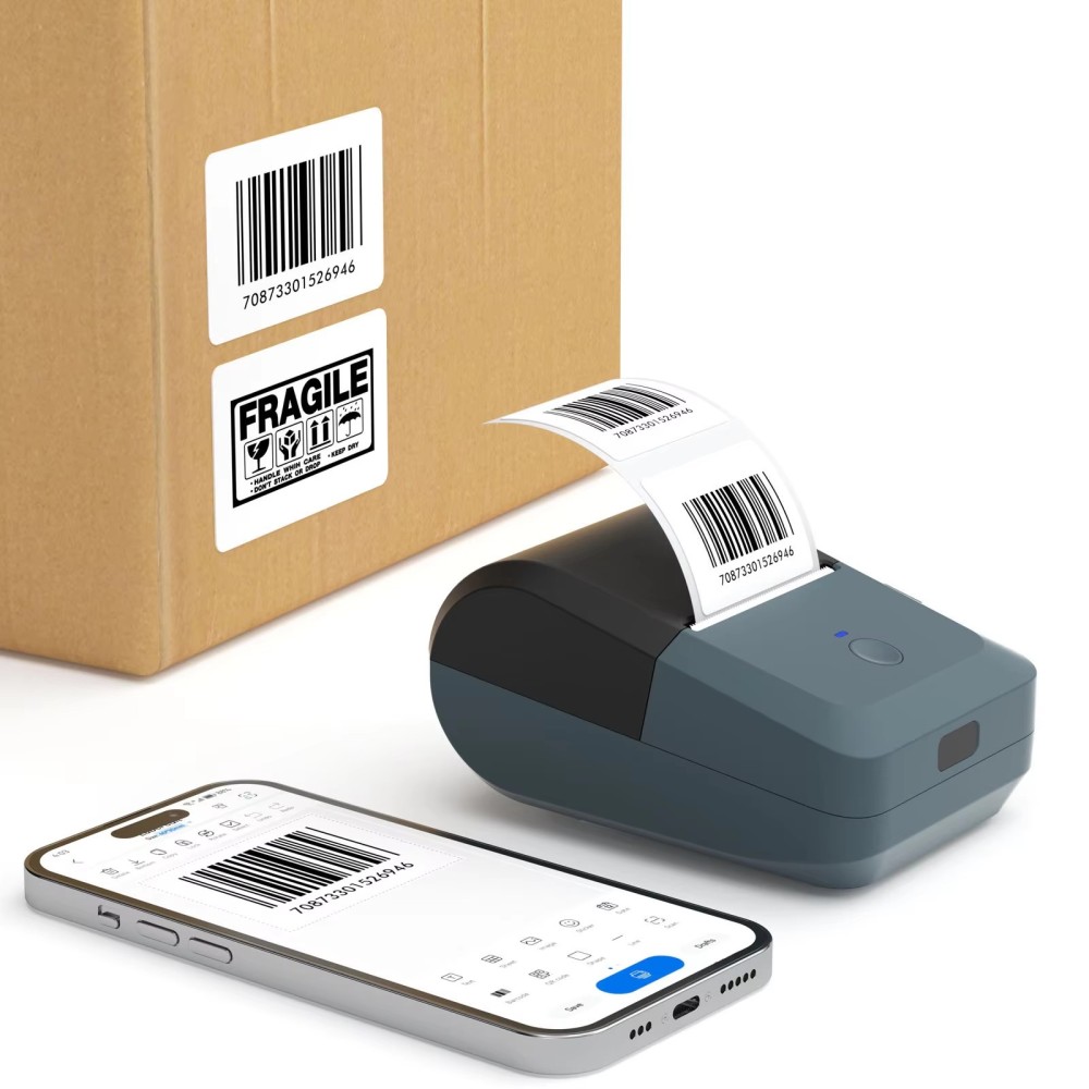 Y50 Bluetooth Label Maker Machine with Tape, Thermal Label Printer Easy to Use for Office, Home, Business, 2 Inch Label Maker with 2'' x1.18'' Labels-230pcs/Roll