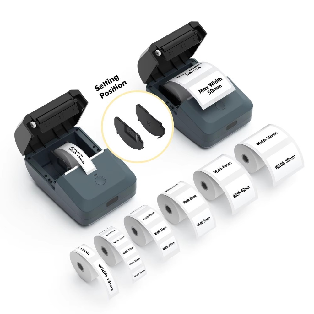 Y50 Bluetooth Label Maker Machine with Tape, Thermal Label Printer Easy to Use for Office, Home, Business, 2 Inch Label Maker with 2'' x1.18'' Labels-230pcs/Roll