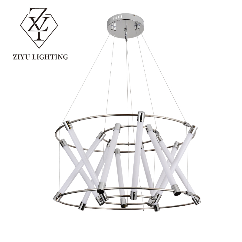 Postmodern minimalist restaurant Mazza Chandelier Art restaurant Round table designer Industrial wind chandelier