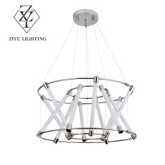 Postmodern minimalist restaurant Mazza Chandelier Art restaurant Round table designer Industrial wind chandelier