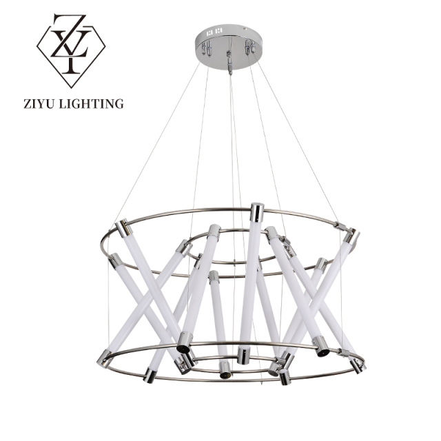 Postmodern minimalist restaurant Mazza Chandelier Art restaurant Round table designer Industrial wind chandelier