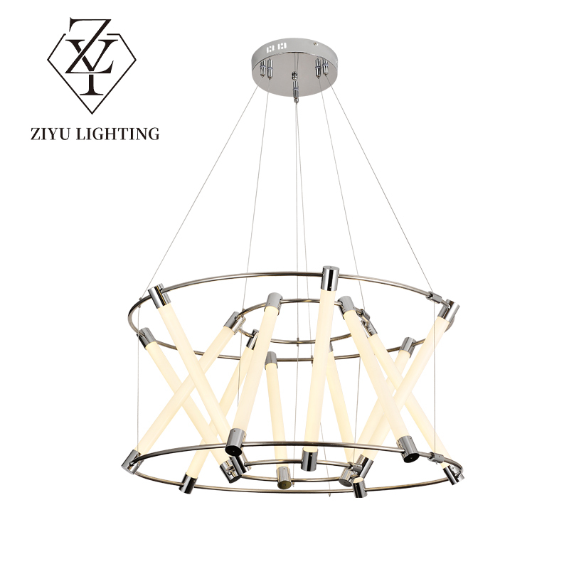 Postmodern minimalist restaurant Mazza Chandelier Art restaurant Round table designer Industrial wind chandelier
