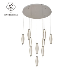 Duplex staircase chandelier Simple villa restaurant apartment building hotel lobby chandelier